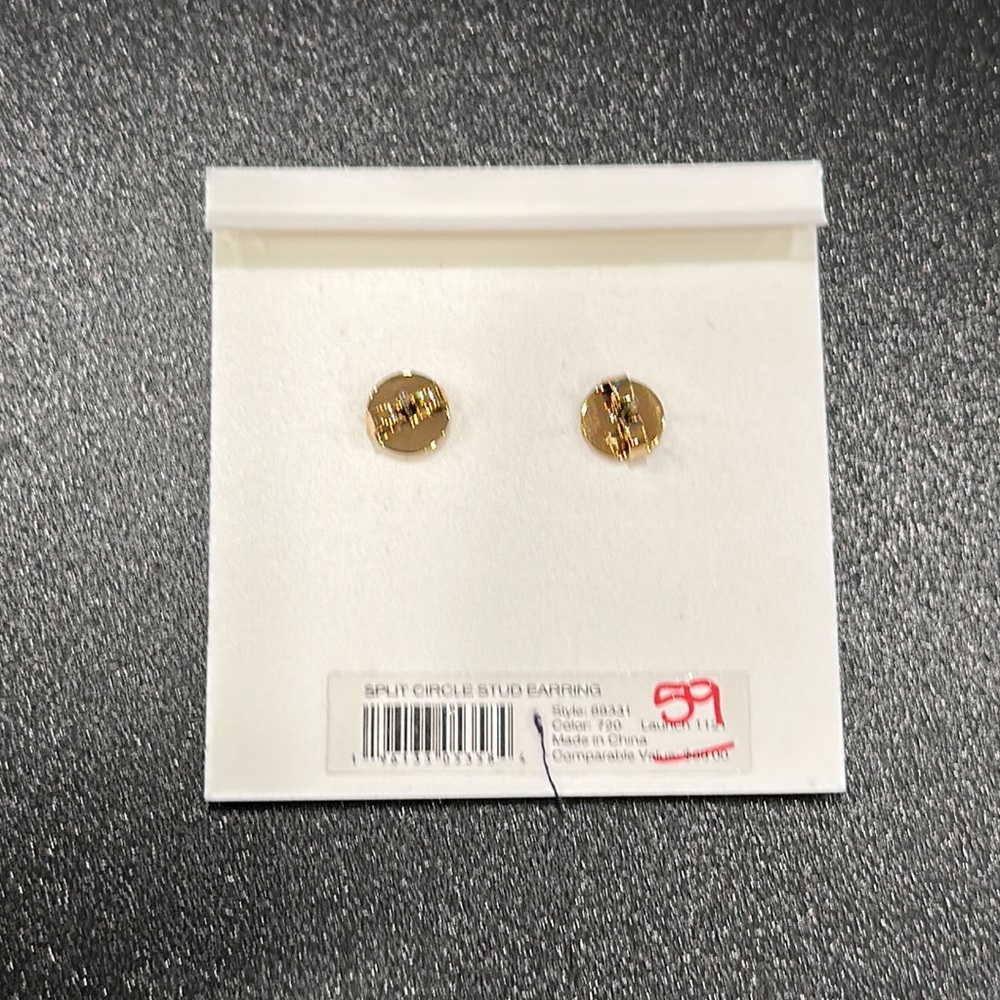 Tory Burch split circle stud earrings - Picture 4 of 4